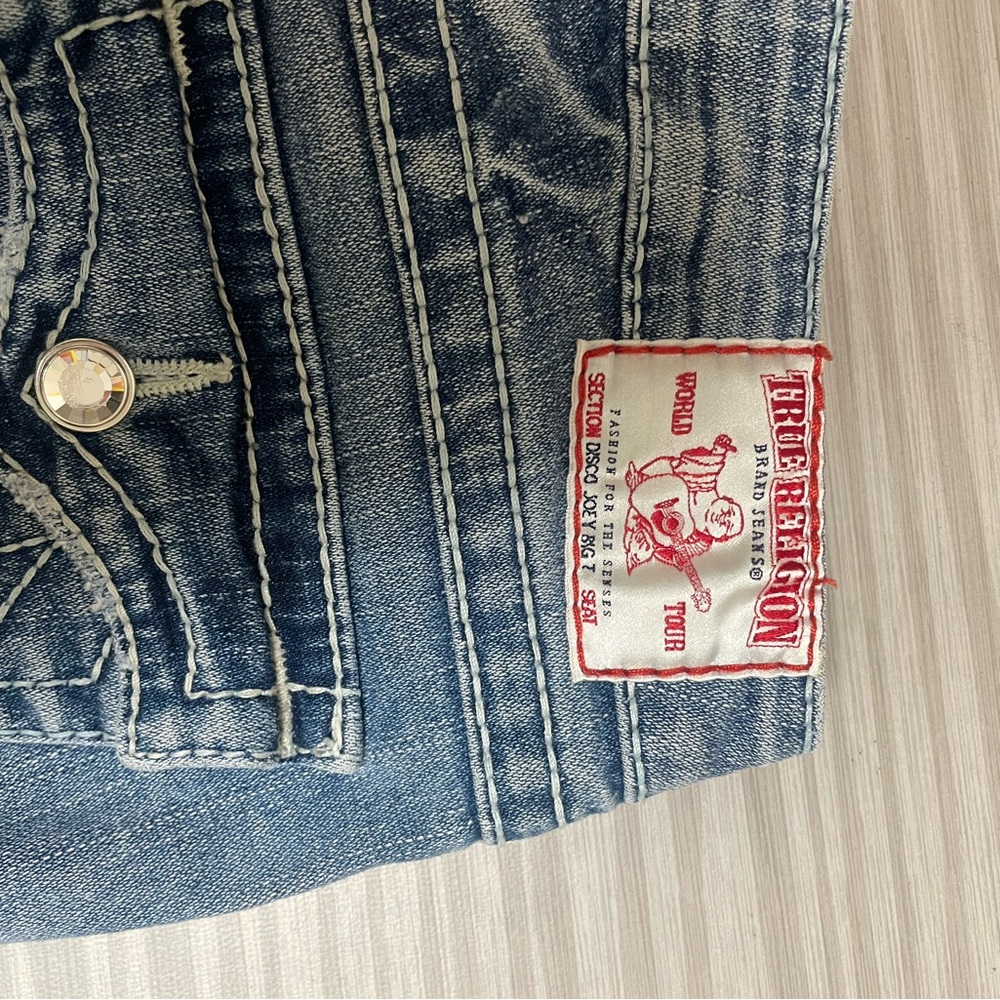 True Religion Light Blue Flare Jeans - Picture 2 of 5